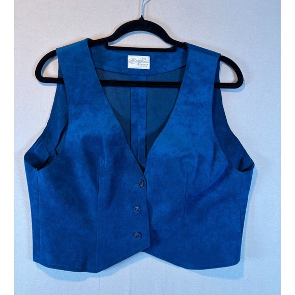 Sofia Handmade 3‑Piece Women's Suit Medium Blue Vintage Fitted Jacket Skirt Top - Picture 7 of 16